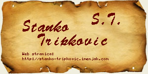Stanko Tripković vizit kartica